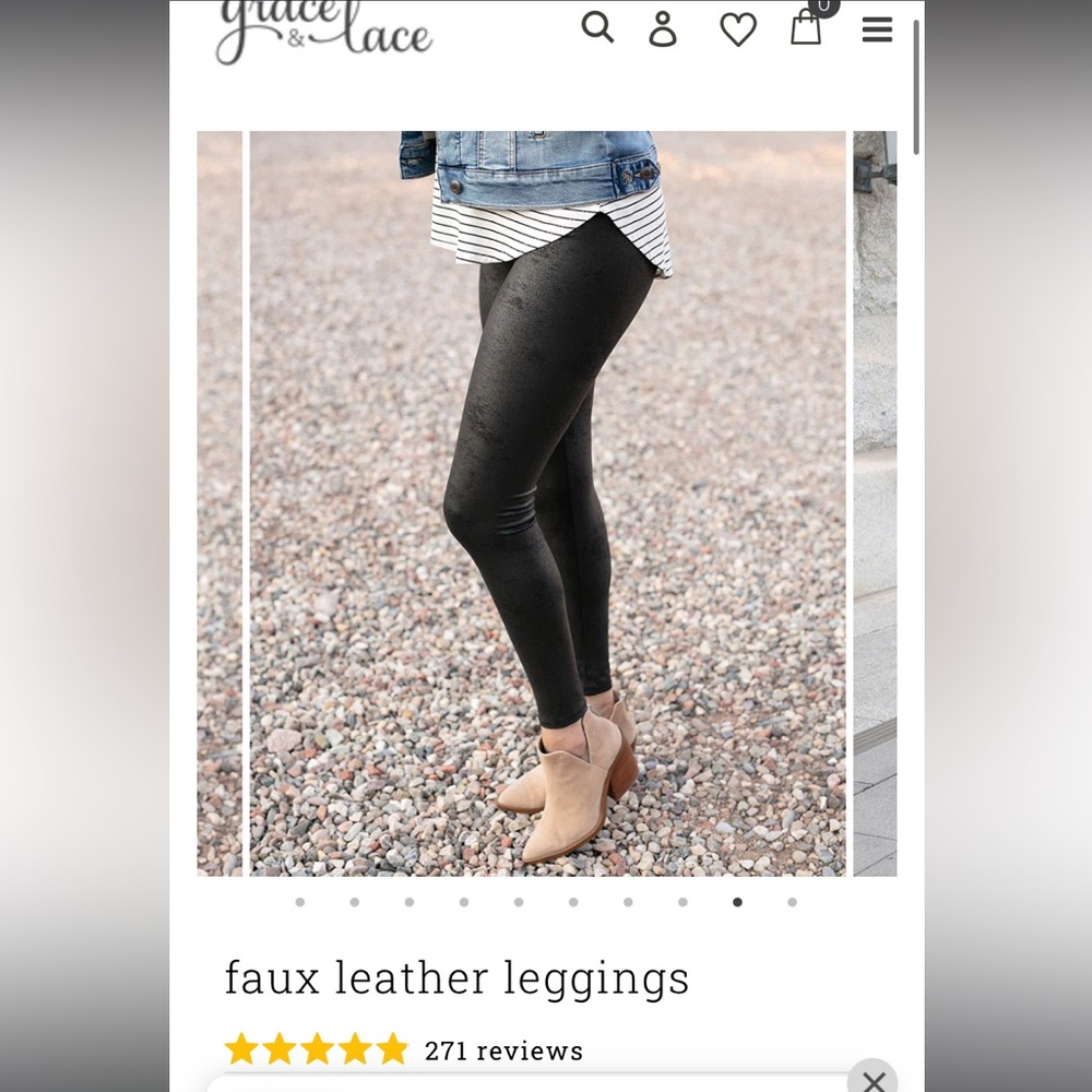 Grace & Lace faux leather leggings NWOT